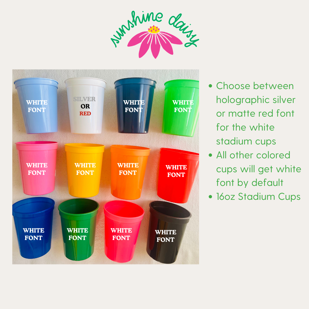 That's Amore Custom Stadium Cups