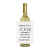 The Word of the Day is Dicktum Wine Label