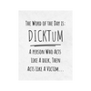 The Word of the Day is Dicktum Wine Label
