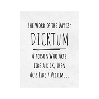 The Word of the Day is Dicktum Wine Label