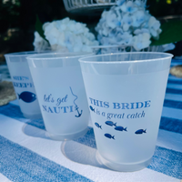 "This Bride Is A Great Catch" Frosted Drinking Cup, 16oz