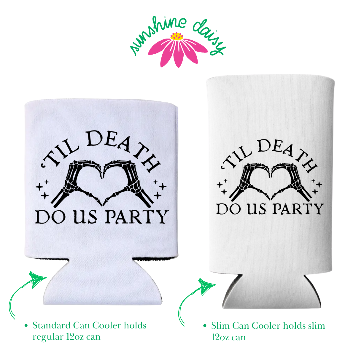 'Til Death Do Us Party Can Coolers, Regular & Slim Fit | Halloween Bachelorette