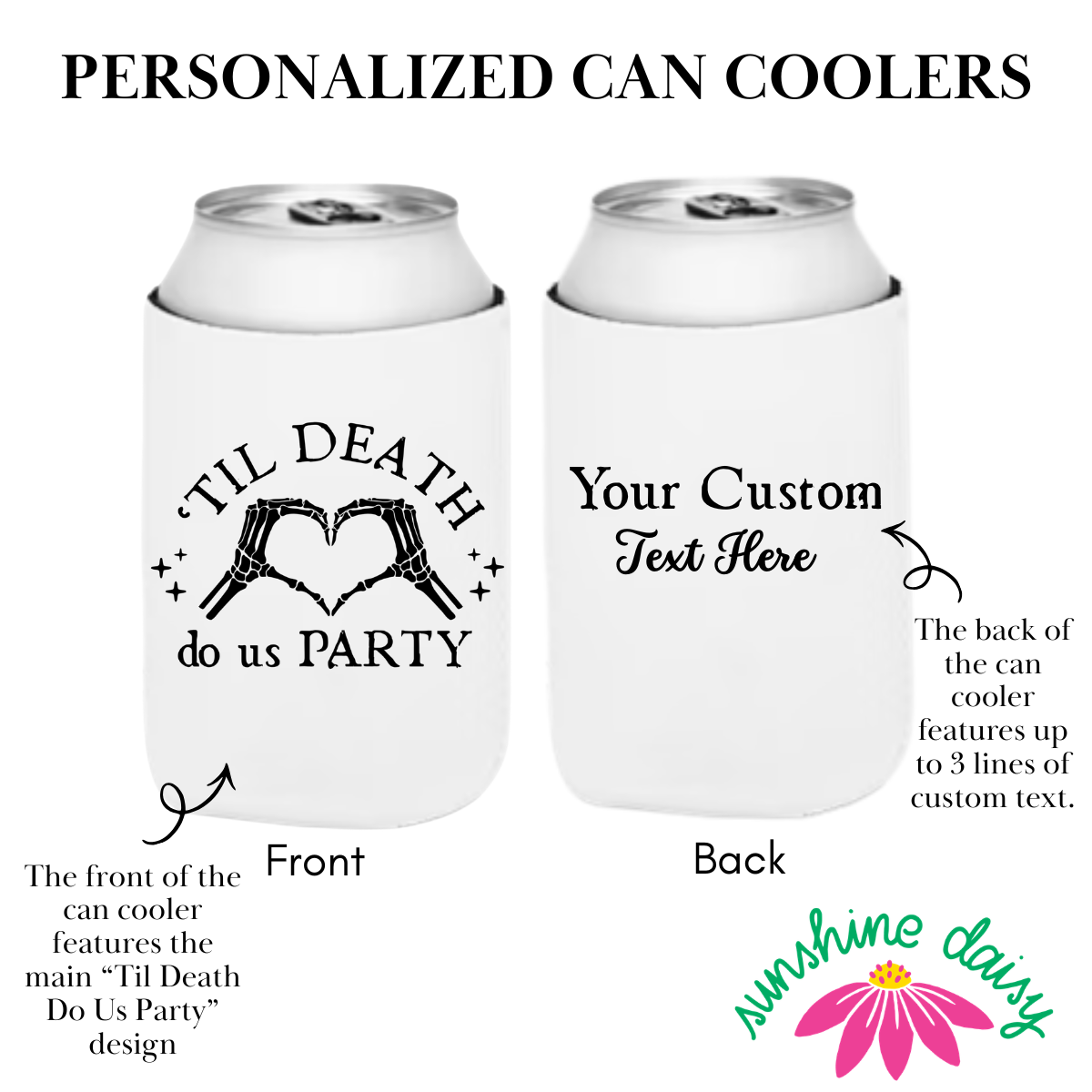 'Til Death Do Us Party Can Cooler Sleeve, Slim & Regular Fit