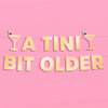 Tini Bit Older Banner - gold foil banner