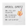 Aperol Spritz Cocktail Paper Beverage Napkins | Feeling Spritzy | Aperol Spritz Napkins