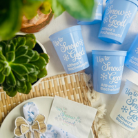 Up To Snow Good Customizable 16oz Stadium Cups | Snow In Love Bachelorette Theme