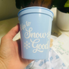 Up To Snow Good Customizable 16oz Stadium Cups | Snow In Love Bachelorette Theme