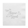 Up To Snow Good Holographic Cocktail Paper Beverage Napkin | Snow In Love Bachelorette Theme