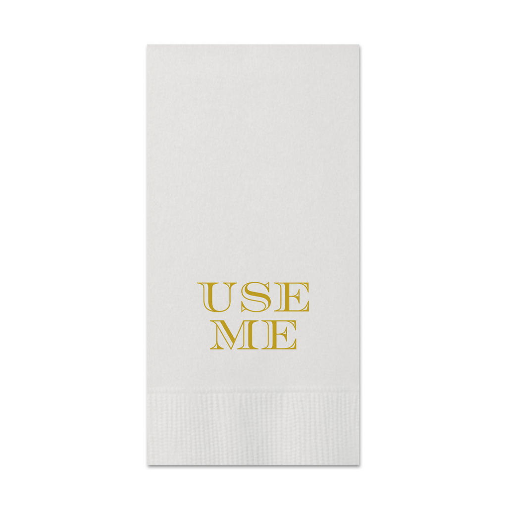 Use Me Gold Paper Guest Towels, Pack of 30