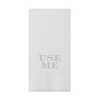 Use Me Silver Paper Guest Towels, Pack of 30