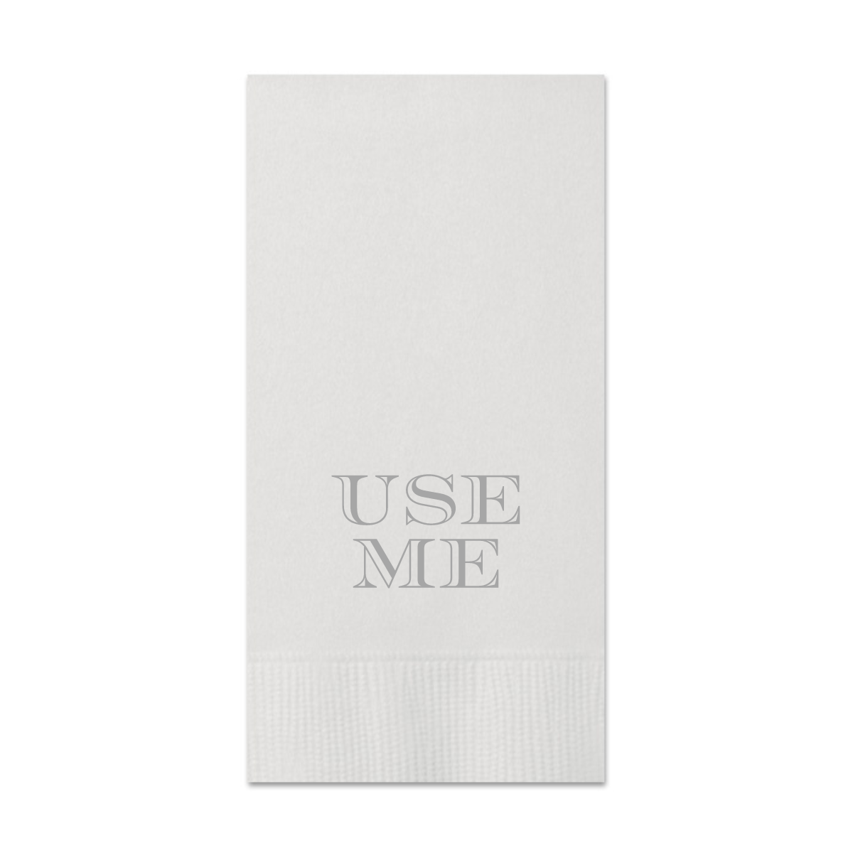 Use Me Silver Paper Guest Towels, Pack of 30