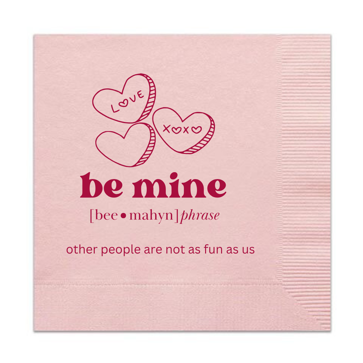 Valentine's Definition Cocktail Napkins, Assorted Pack | Galentine's Day Napkins