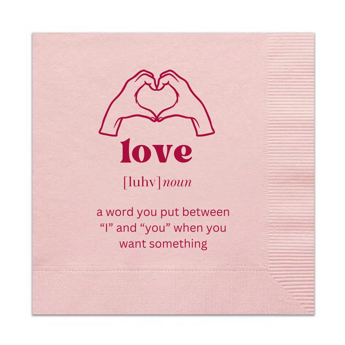 Valentine's Definition Cocktail Napkins, Assorted Pack | Galentine's Day Napkins