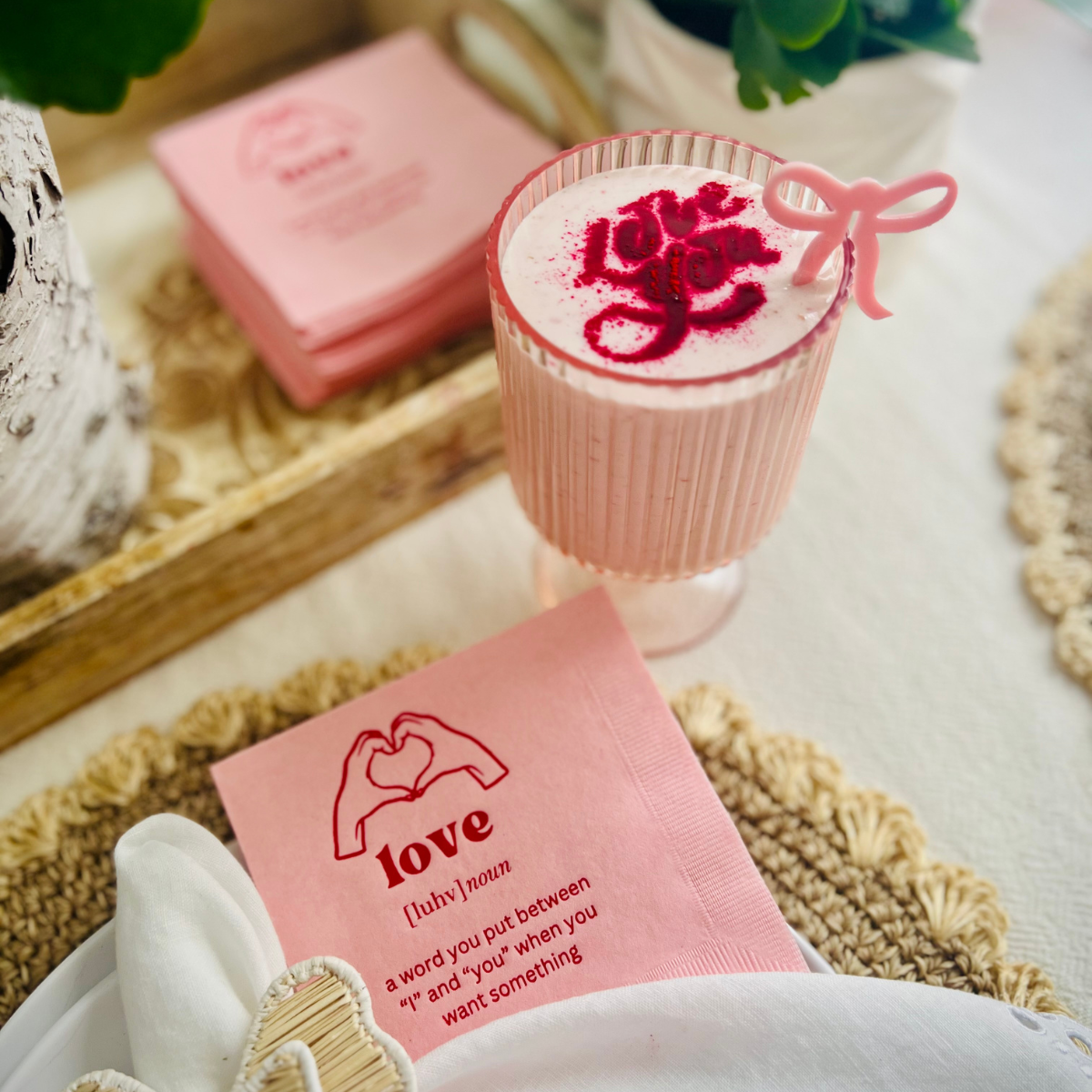 Fun Valentine's Definition Cocktail Napkins, Assorted Pack | Galentine's Day Napkins