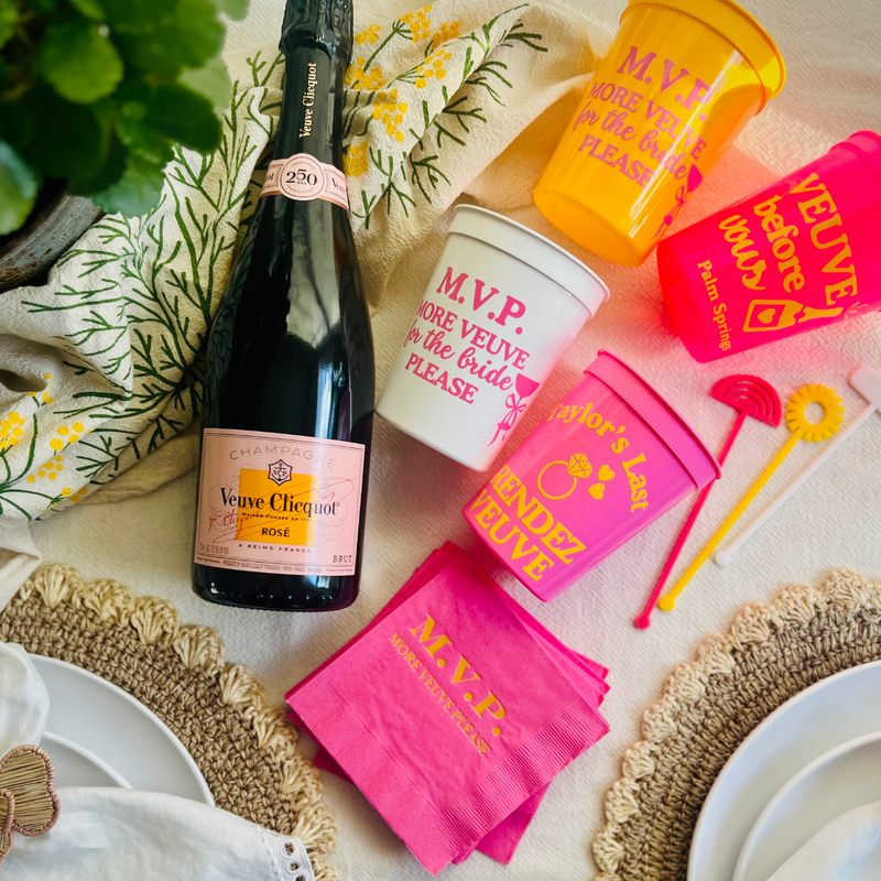 Veuve Before Vows Customizable Stadium Cups | Last Rendez Veuve Bachelorette