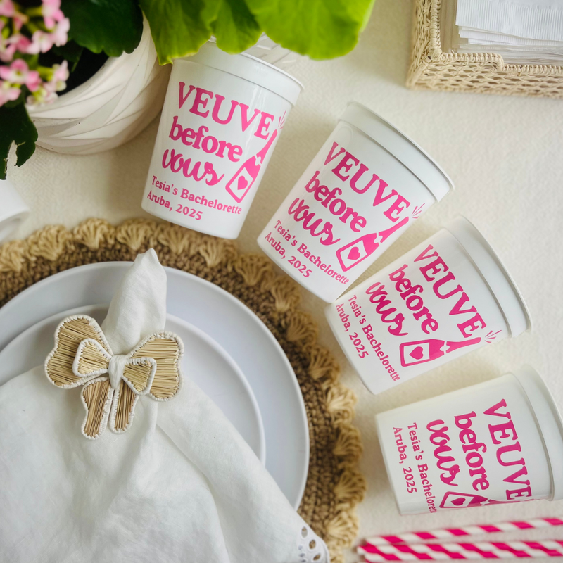 Veuve Before Vows Customizable Stadium Cups | Last Rendez Veuve Bachelorette