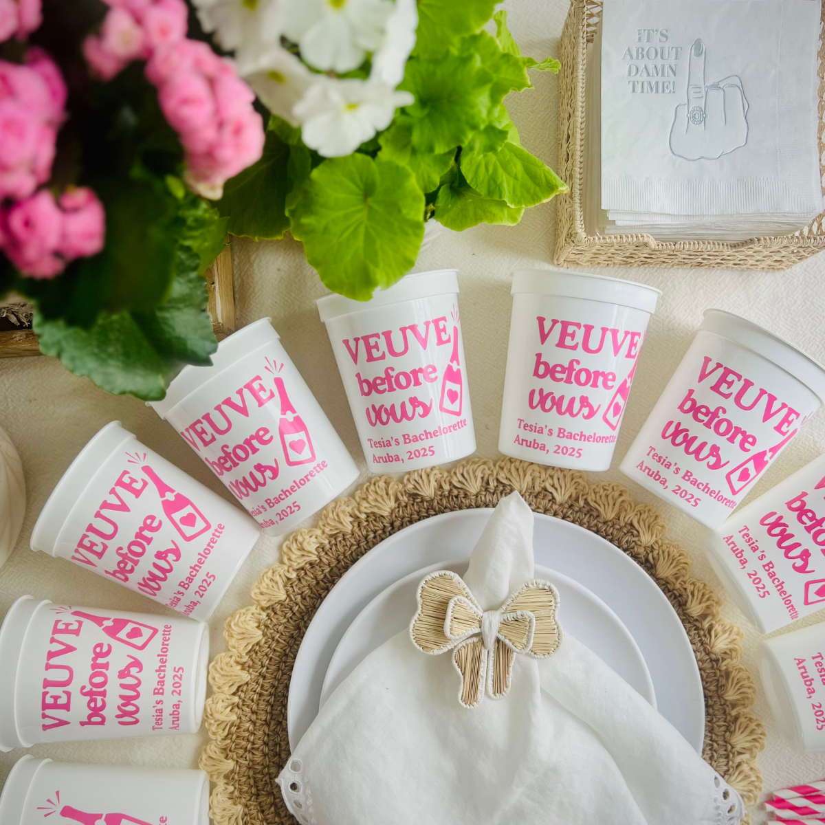 Veuve Before Vows Customizable Stadium Cups | Last Rendez Veuve Bachelorette