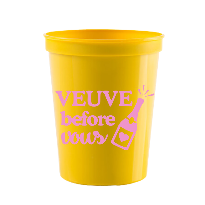 Veuve Before Vows Customizable Stadium Cups | Last Rendez Veuve Bachelorette