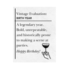 Vintage Evaluation Happy Birthday Wine Label