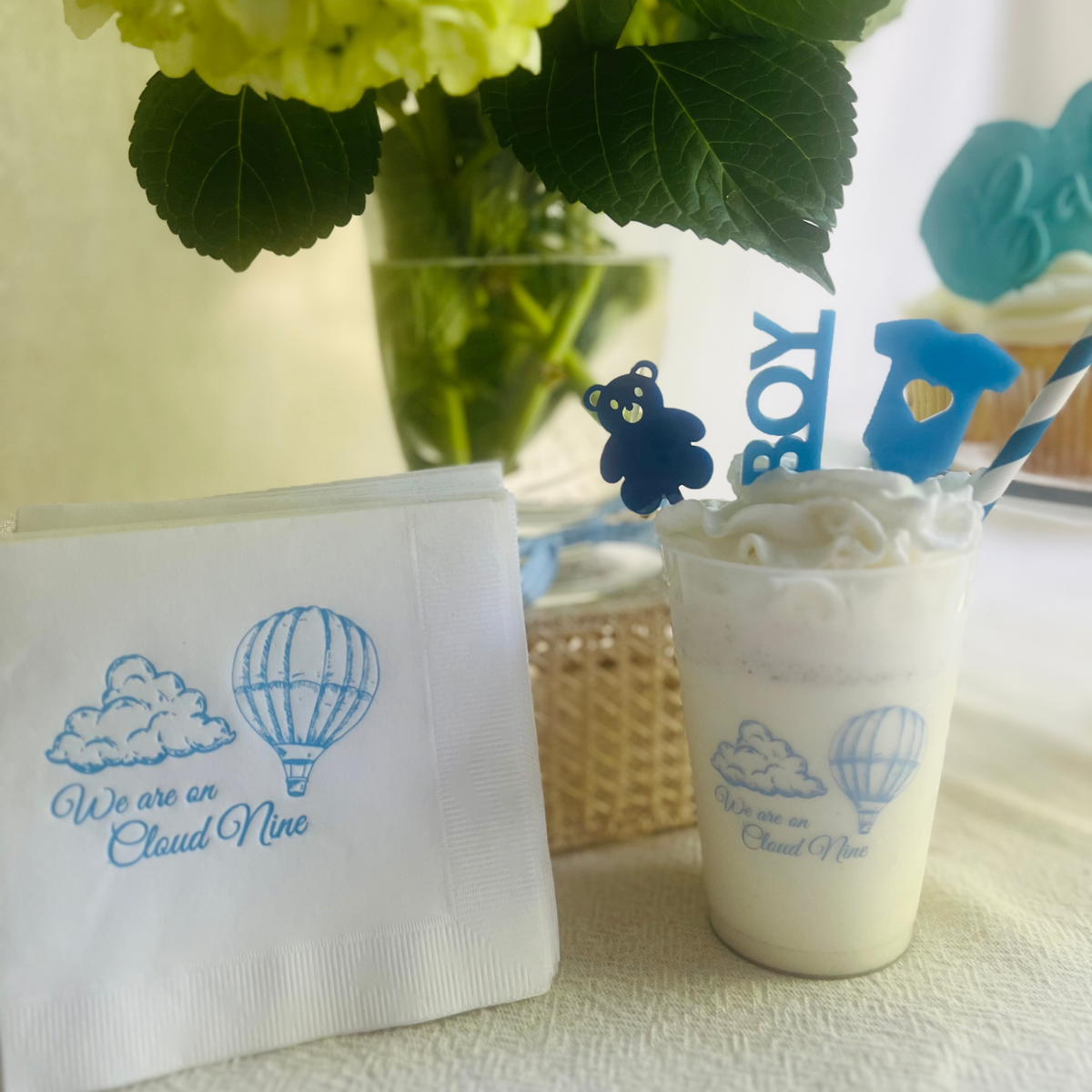 We Are On Cloud Nine Paper Cocktail Beverage Napkins