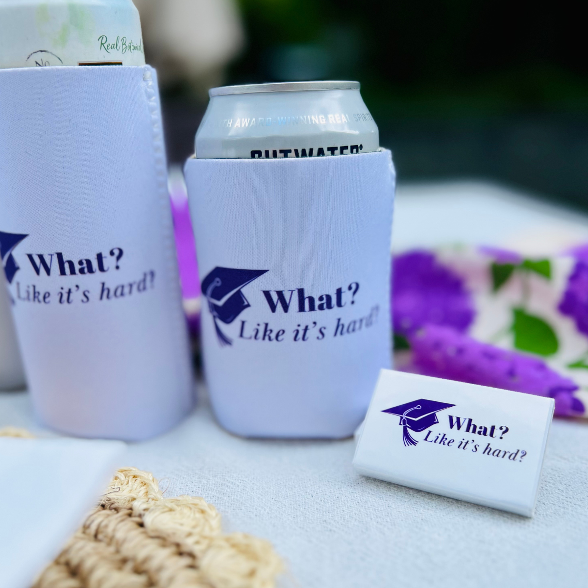 "What? Like It's Hard?" Custom Graduation Wraparound Matchbox Label with Matchbox