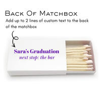 "What? Like It's Hard?" Custom Graduation Wraparound Matchbox Label with Matchbox