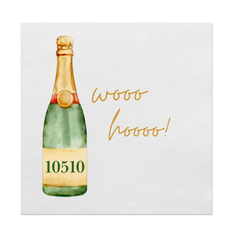 Woo Hoo Customizable New Home New Zip Code Cocktail Paper Napkins