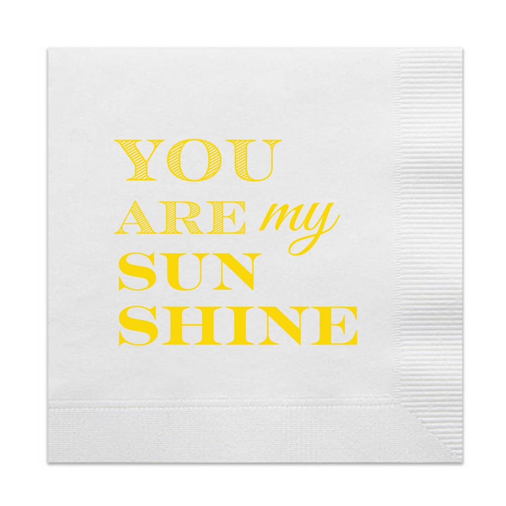 You Are My Sun Shine Cocktail Paper Beverage Napkins