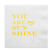 You Are My Sun Shine Cocktail Paper Beverage Napkins