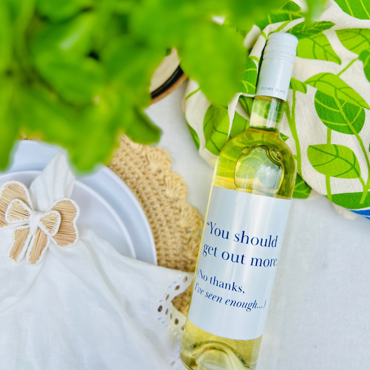 You Should Get Out More Wine Label