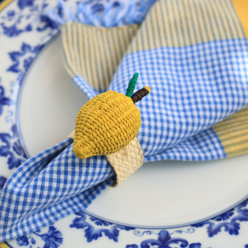 Handwoven Lemon Napkin Ring