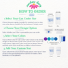Instructions for ordering can coolers with a focus on size, design, color selection, and customization.