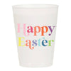 Happy Easter Fun & Colorful Frosted Drinking Cups, Set of 6